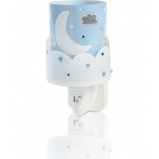 Lámpara infantil de noche LED Moon azul Dalber
